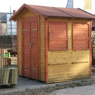 Domek drewniany w formie kiosku handlowego